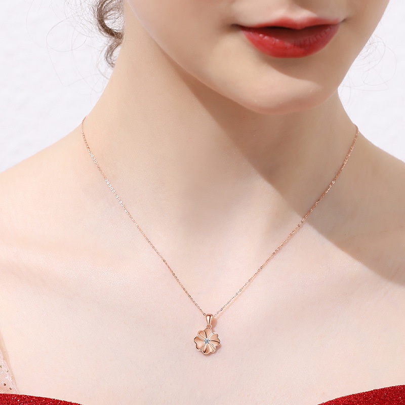 Vòng cổ Mặt Cỏ Bốn Lá Thời Trang Mùa Hè Cho Nữ