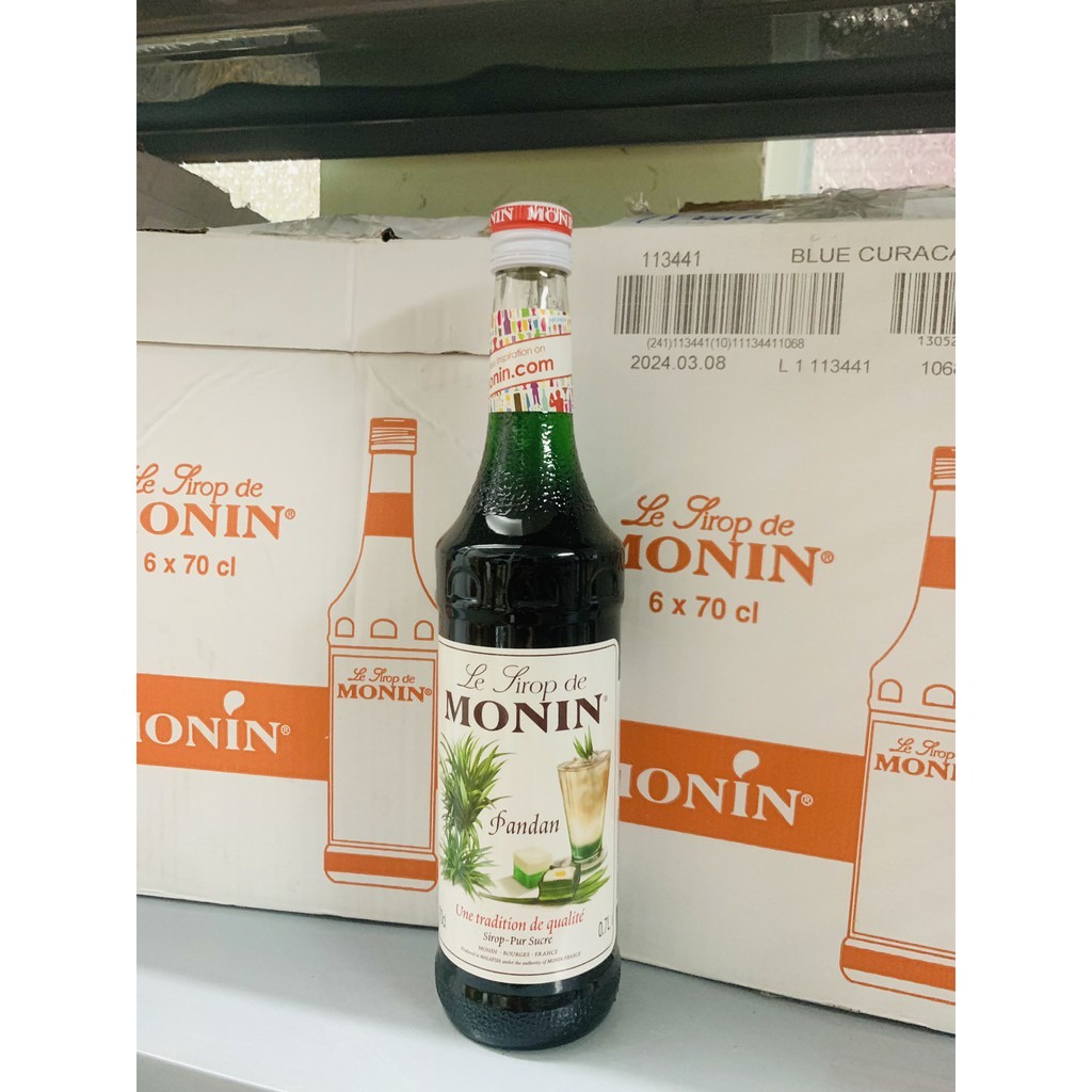 (HỎA TỐC) Siro Monin lá dứa (Pandan syrup) - chai 700ml