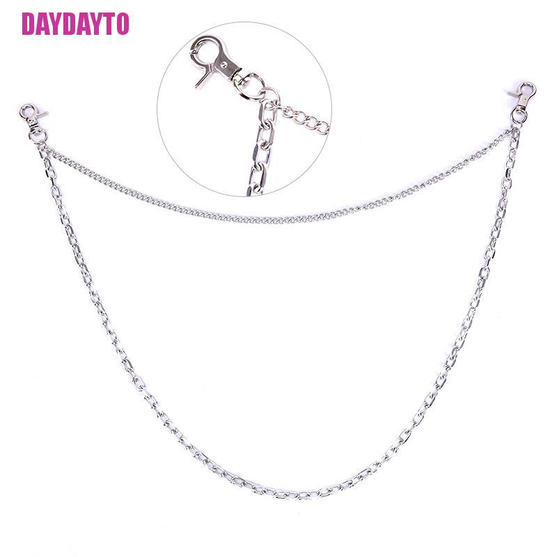 Dây Xích Đeo Thắt Lưng Hai Lớp Bằng Kim Loại Phong Cách Punk Rock