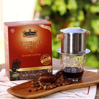 Cà phê rang xay gourmet blend king coffee hộp 500gr