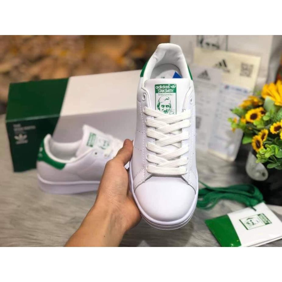 ✅ [SALE GIÁ RẺ] giày thể thao sneaker nam nữ adidas Stan Smith gót xanh hoặc đen bản dây lụa ✅