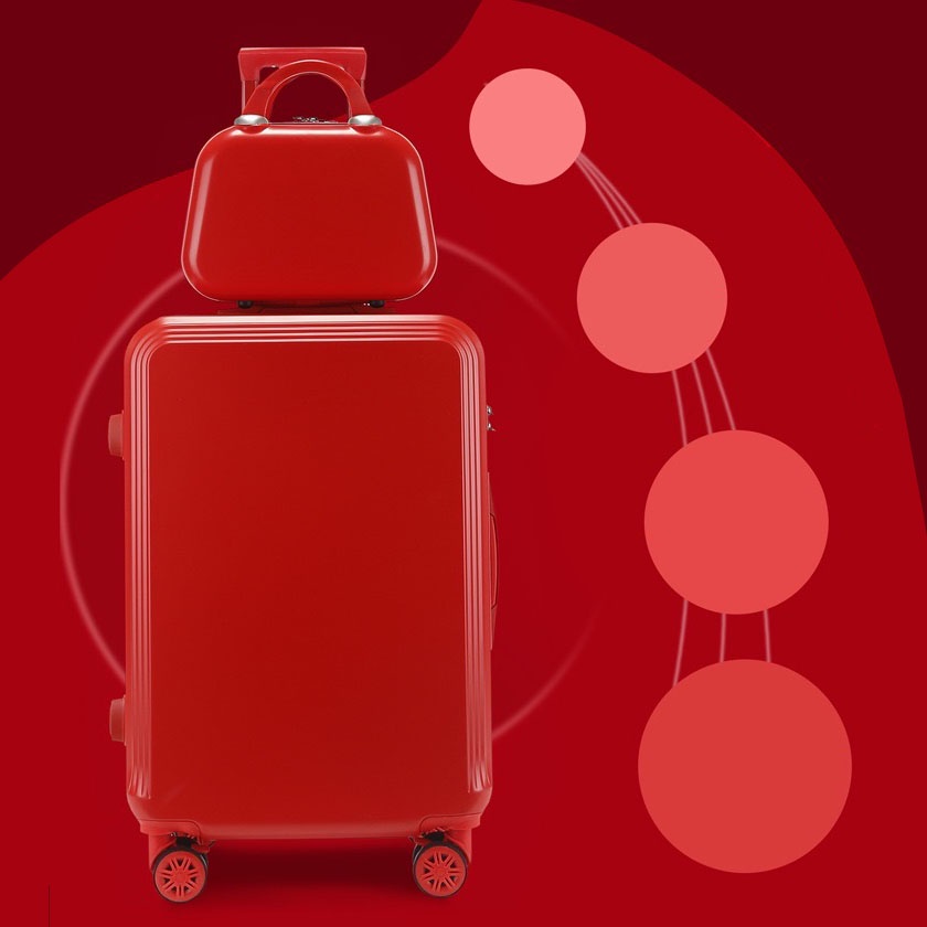 Vali đỏ, vali cưới cô dâu 20-28 inch phong cách mẹ bé