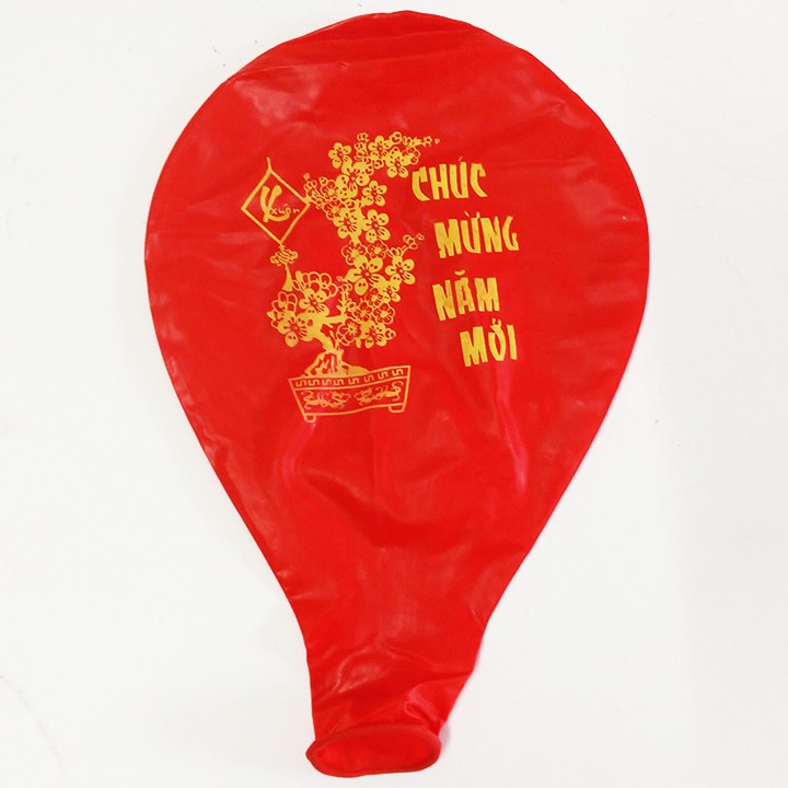 Túi 20 bong bóng Chúc Mừng Năm Mới cực đại , bóng bay tròn