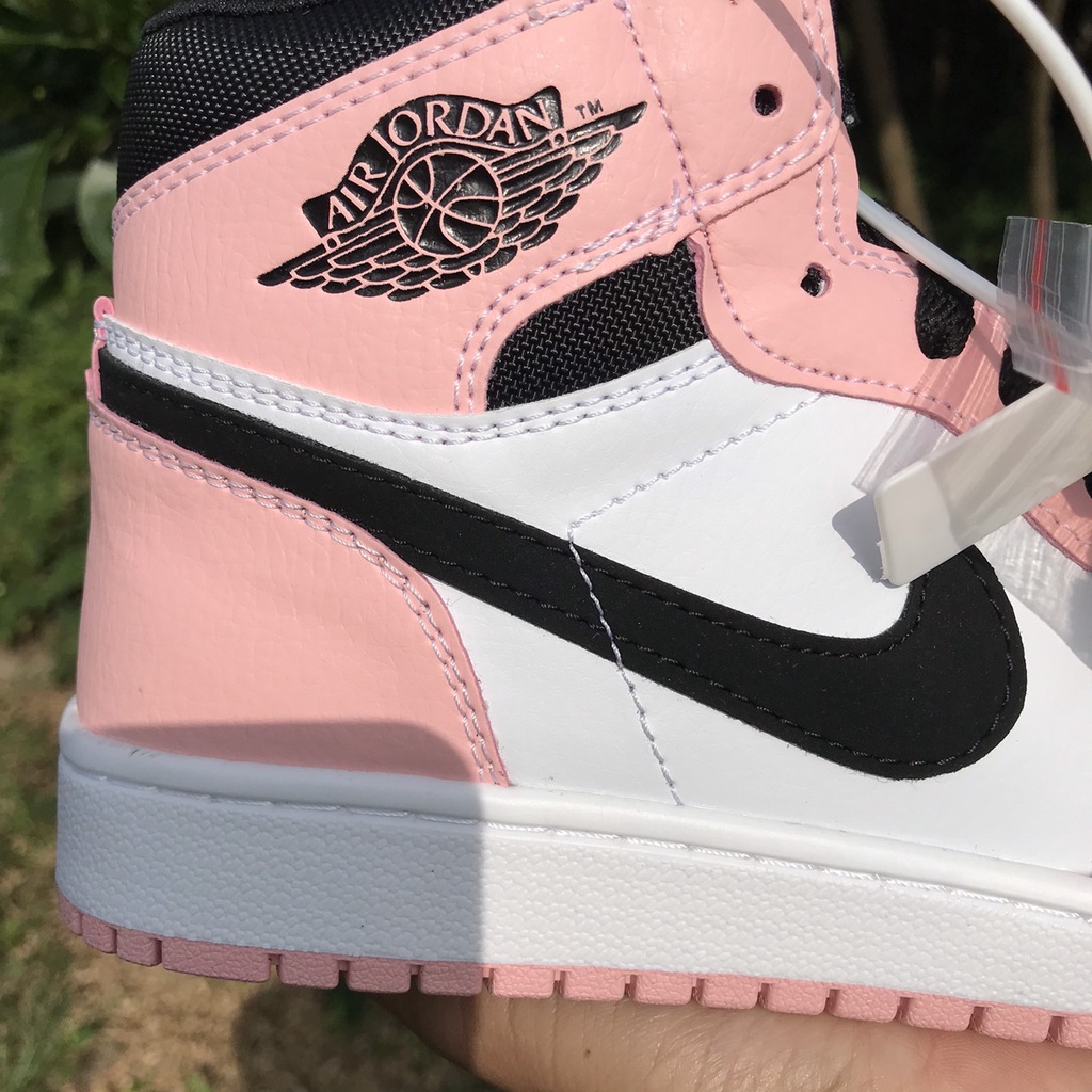 Kèm Video Thật] Giày Jordan hồng nữ cổ cao bản đẹp tiêu chuẩn, Giày jordan 1 nữ màu hồng tươi cực xinh dễ phối đồ | BigBuy360 - bigbuy360.vn