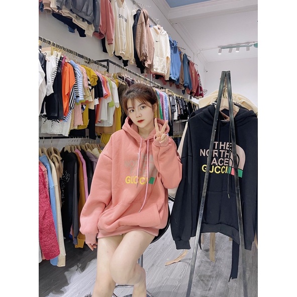 Áo nỉ hoodies mũ 2 lớp in chữ