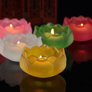 Đế nến hoa sen giả lưu ly nhỏ