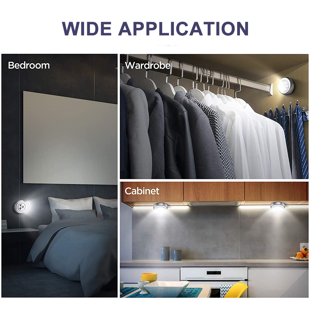 Đèn LED 3 Bóng Chất Lượng Cao Sử Dụng Pin AAA