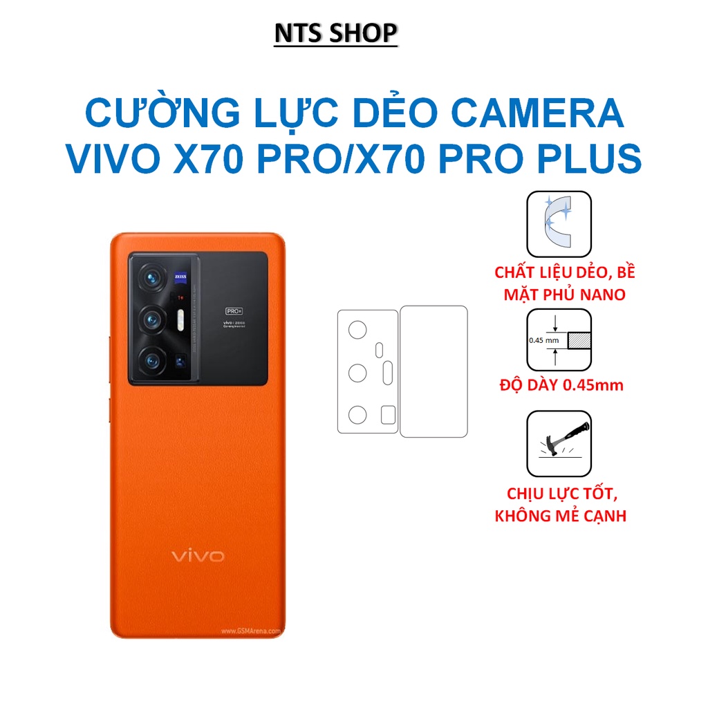 Dán cường lực dẻo bảo vệ Camera VIVO x70 Pro/ X70 Pro Plus