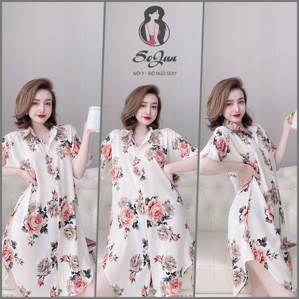 Áo Sơ Mi Ngủ Mango SOJUN Đồ Ngủ sexy &lt; 65kg