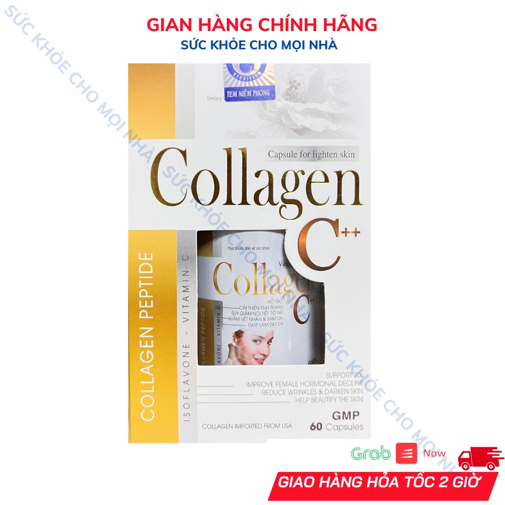 Viên uống đẹp da Collagen C++ trắng da,chống lão hóa,mờ thâm tăng nội tiết tố nữ.suckhoechomoinha