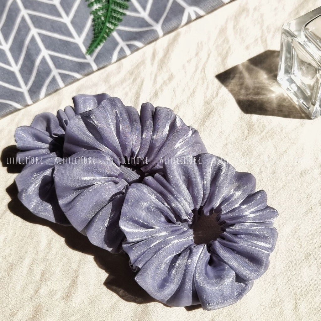 Dây Buộc Tóc Scrunchies Organza Tơ Gân AlittleMORE Xinh Tươi Rạng Rỡ Nắng Hè Cột Tóc Đẹp