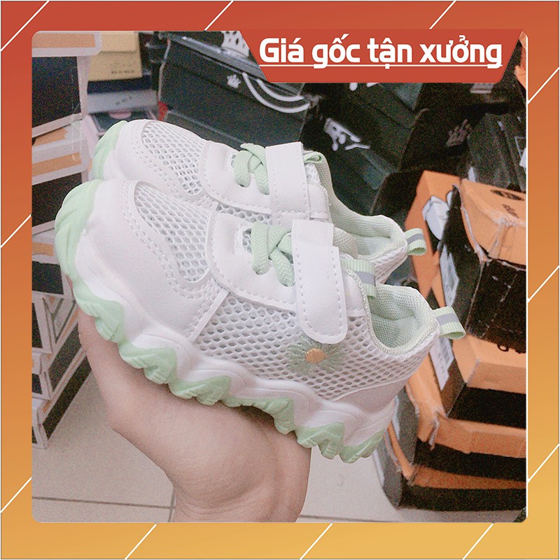 Giầy Thể Thao Cho Bé Trai - Gái Hoa Cúc Lưới Thoáng Chân Chống Trơn Trượt Vấp Ngã