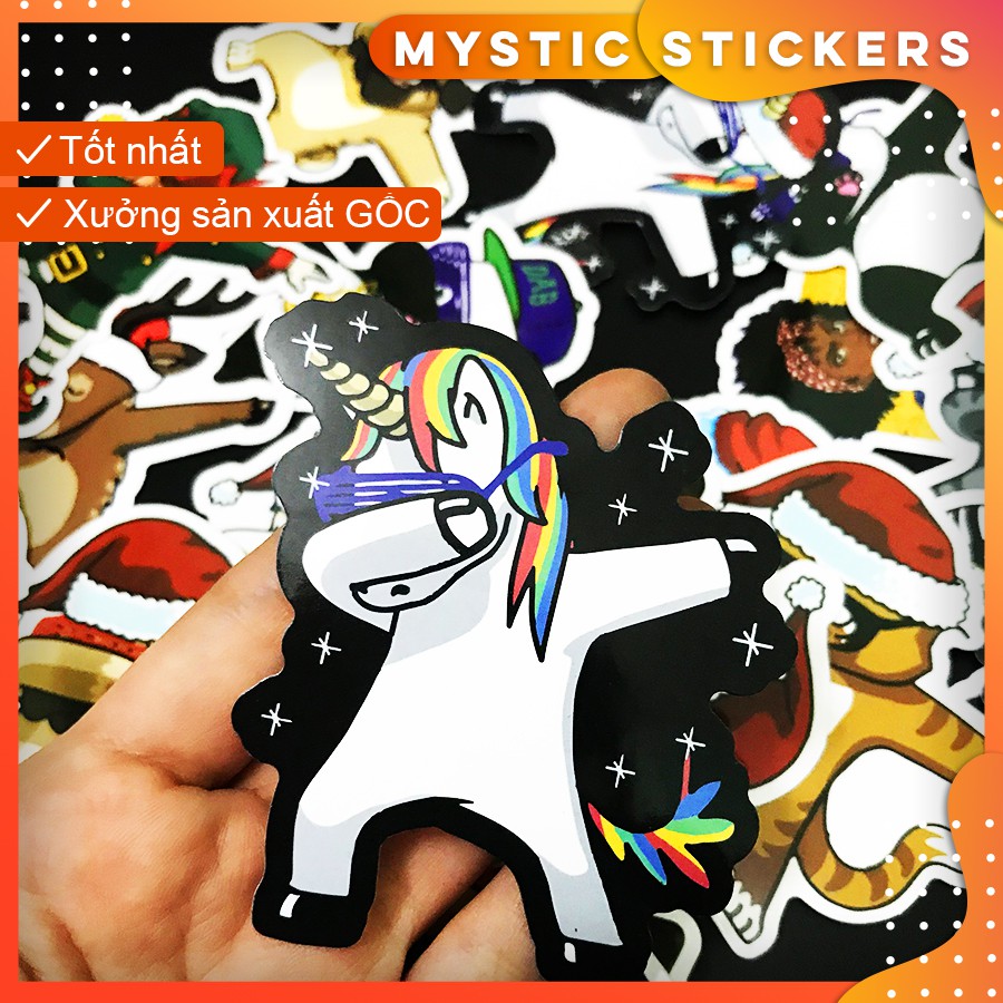 [HIP HOP] 28 Sticker chống nước/ dán vali mũ bảo hiểm xe máy laptop...