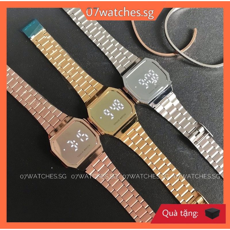 Đồng hồ thời trang dành cho nam và nữ A168 TOUCH WATCH - Mặt cảm ứng tráng gương