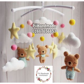 TREO NÔI CHO BÉ YÊU HANDMADE VẢI NỈ 051 - KHUNG TREO NÔI - ĐỒ TREO NÔI