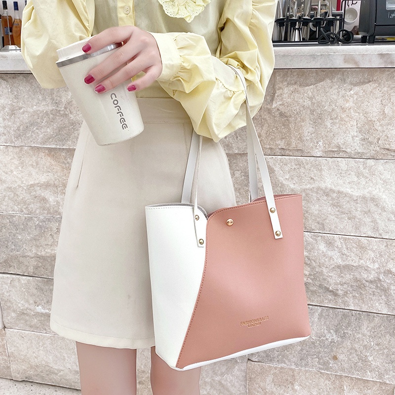 Túi Tote Đeo Vai Màu Sắc Kẹo Ngọt Thiết Kế Thời Trang