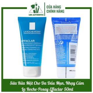 Sữa Rửa Mặt Cho Da Dầu Mụn, Nhạy Cảm La Roche-Posay Effaclar 50ml