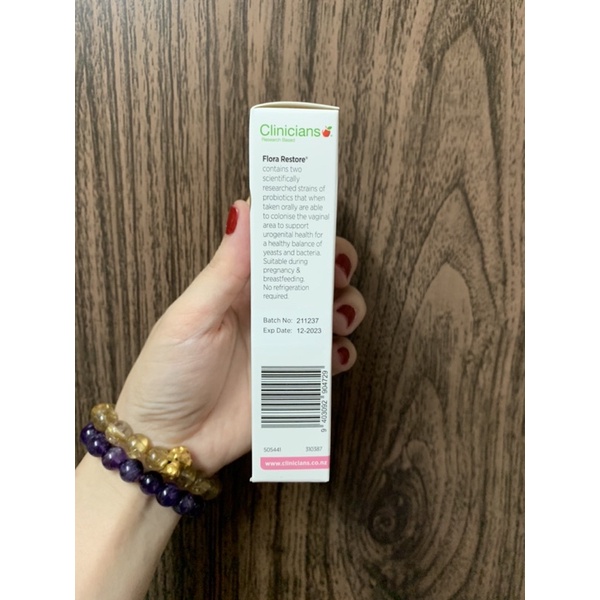 Clinicians Flora Restore 30 viên - Men phụ khoa
