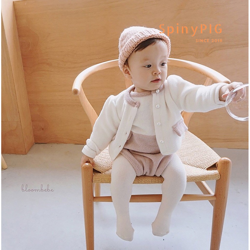 Bộ body và áo len cho bé 0-2 tuổi màu sắc cực kỳ tiểu thư