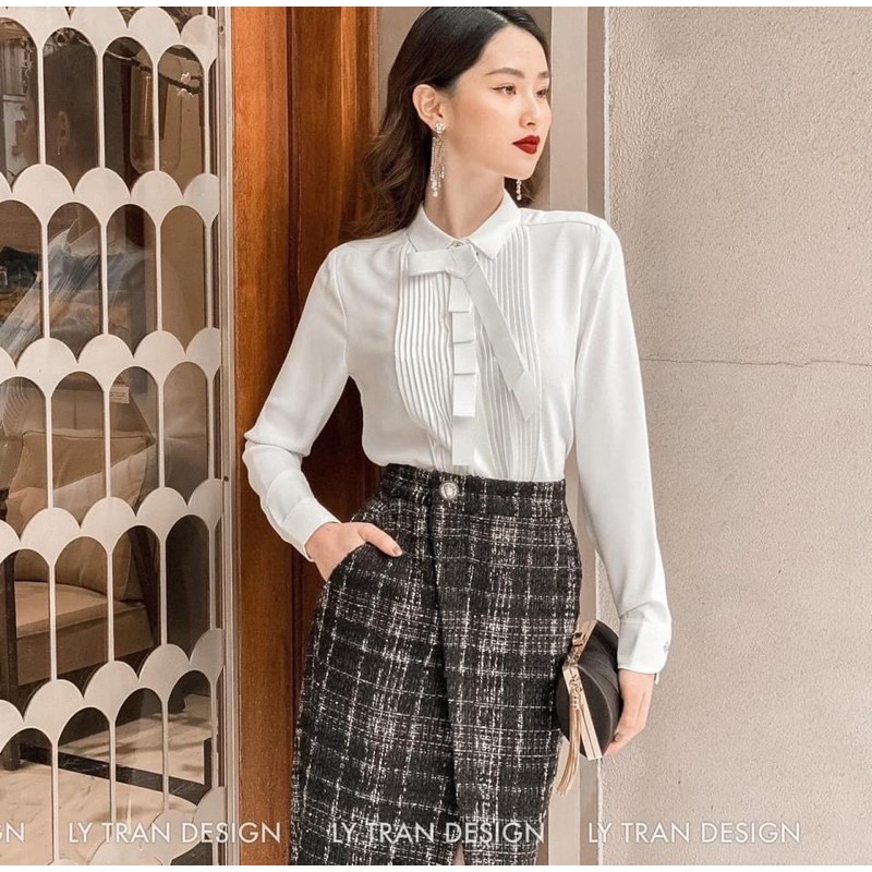 SƠ MI CÔNG SỞ - ÁO CÓ NƠ - KẾT HỢP CHÂN VÁY QUẦN ÂU SIÊU ĐẸP - HOÈN SHOP | BigBuy360 - bigbuy360.vn