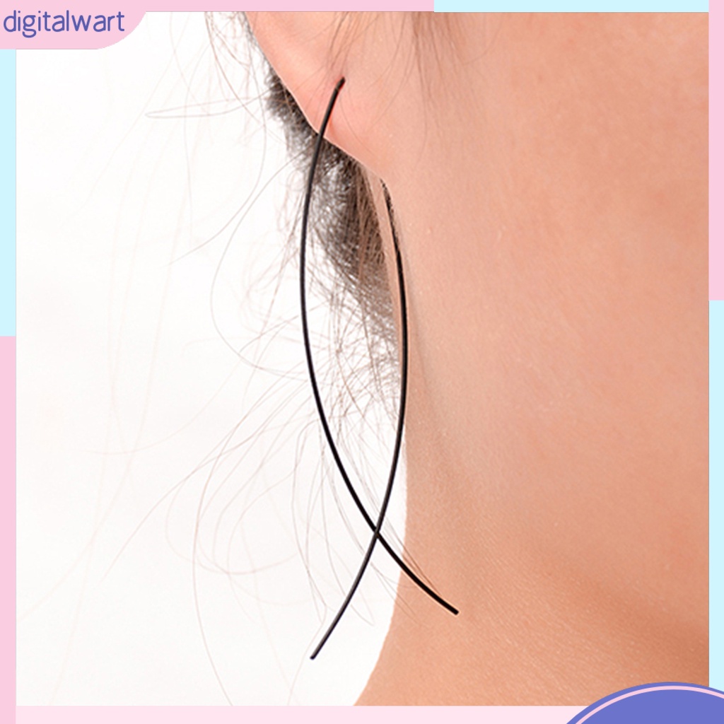 Đôi bông tai dáng dài thiết kế đơn giản cá tính dành cho nữ
