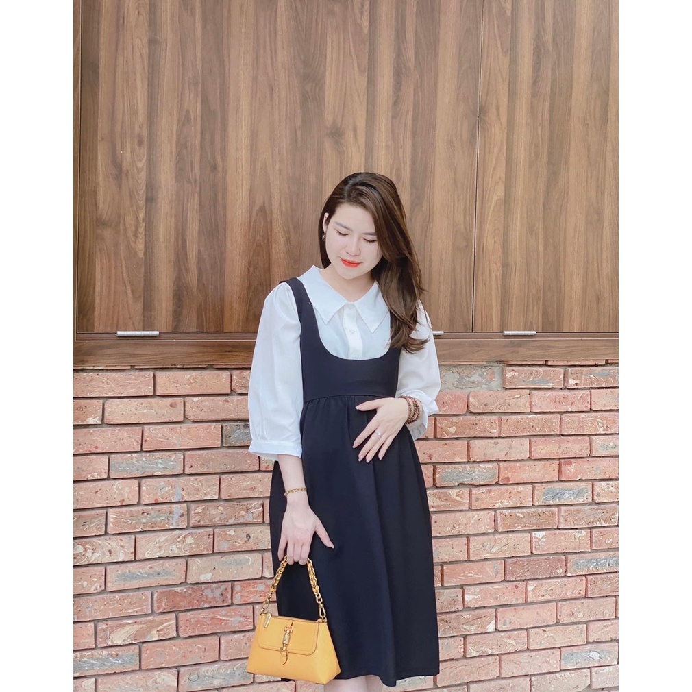 Váy yếm baby thắt dây tiện lợi ⚡ ẢNH THẬT⚡mix sơ mi họa tiết xinh xắn Hotmom