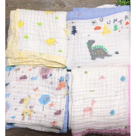 Chăn 4 lớp cho bé chất vải xô cotton mềm mịn, thoáng MS