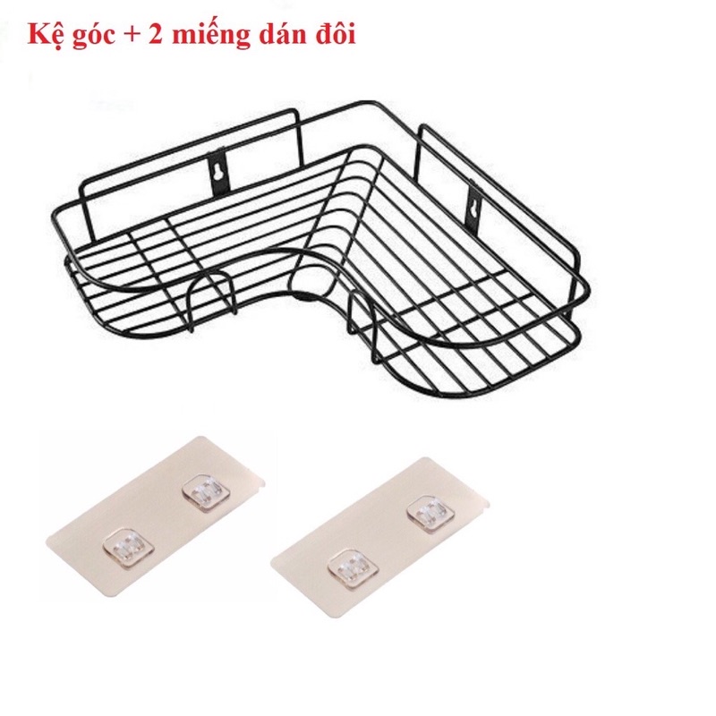Kệ Góc Dán Tường Phun Sơn Tĩnh Điện Nhà Tắm Nhà Bếp Siêu Chắc