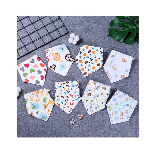 Khăn Tam Giác, Khăn Quàng Cổ, Yếm Cotton Cao Cấp Dành Cho Bé