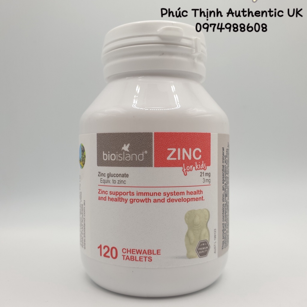 Viên Nhai Bổ Sung Kẽm Cho Trẻ Bio Island Zinc Của Úc