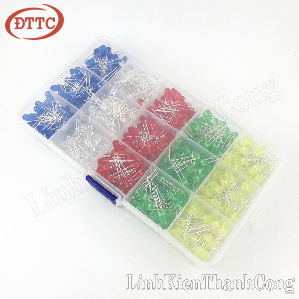 Combo LED 5mm 5 Màu 500 Cái