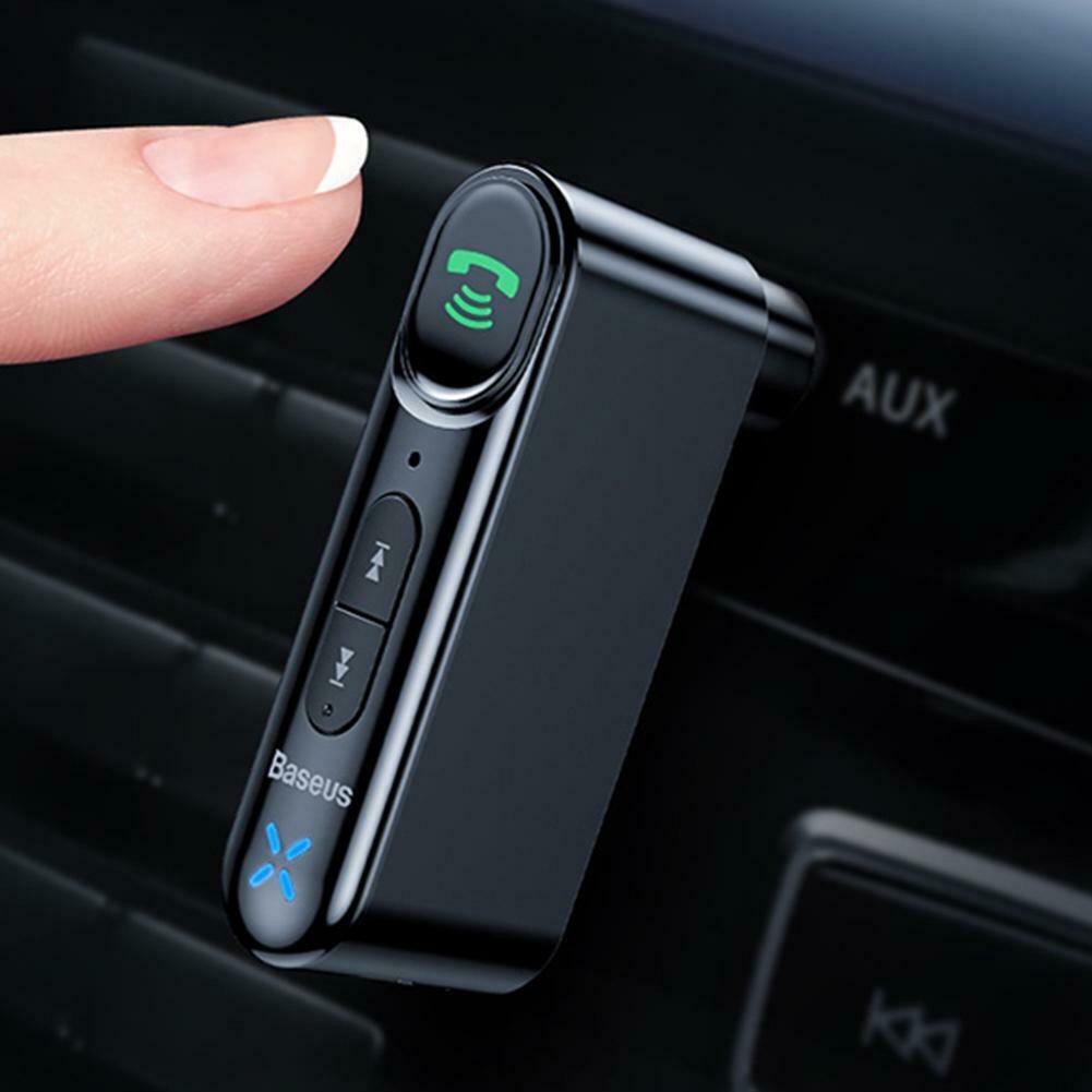 Bộ thu phát tín hiệu Bluetooth Baseus qua cổng AUX , hỗ trợ đàm thoại rảnh tay,nghe nhạc cho loa trên ô tô ,dàn loa