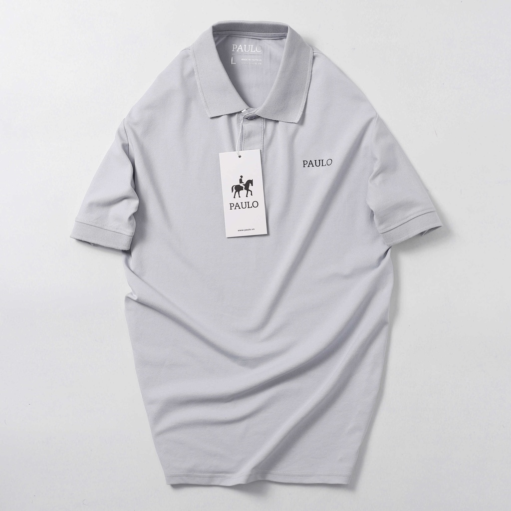 Áo thun POLO nam cổ bẻ BASIC CVC vải cá sấu Cotton kháng khuẩn, chống nhăn, thoáng mát - PAULO