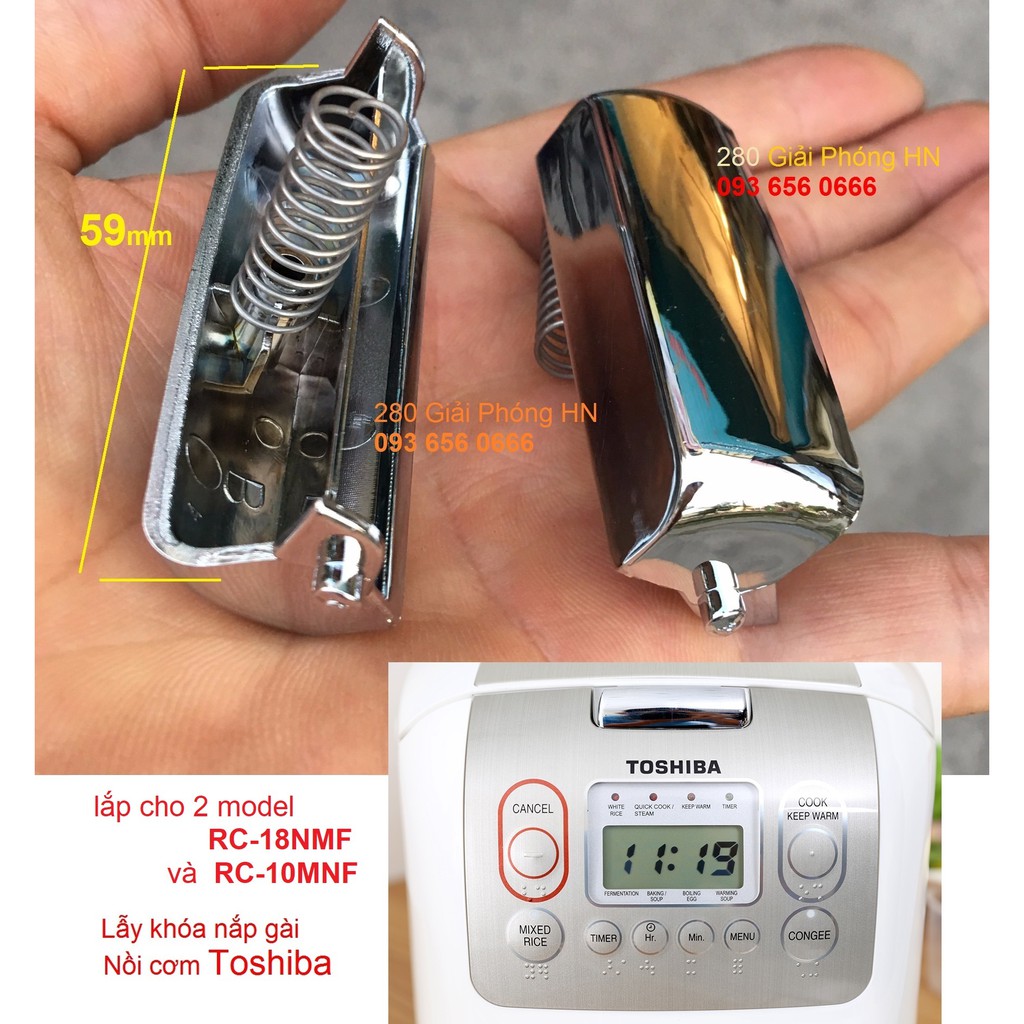 Lẫy khoá nồi cơm điện TOSHIBA 10NMF/18NMF Núm nút Nẫy mở nắp
