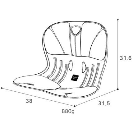 [Chính hãng ABLUE] Ghế điều chỉnh tư thế ngồi chống gù Curble chair Wider Hàn Quốc- Made in Korea