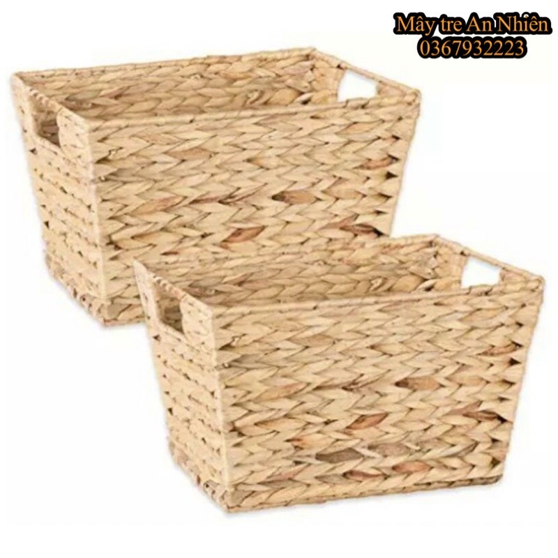 Sọt vát lục bình đựng đồ dùng
