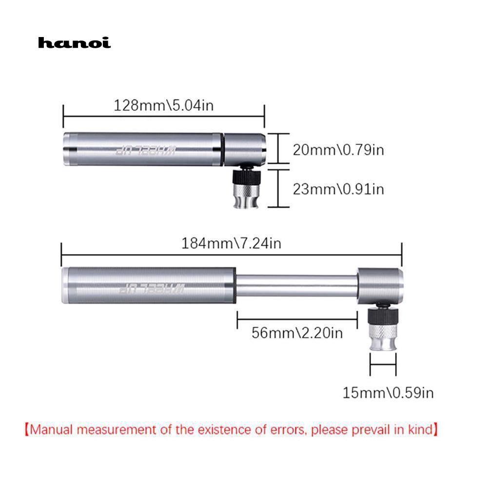 Máy bơm khí mini 160psi bằng hợp kim nhôm dùng bơm bánh xe đạp