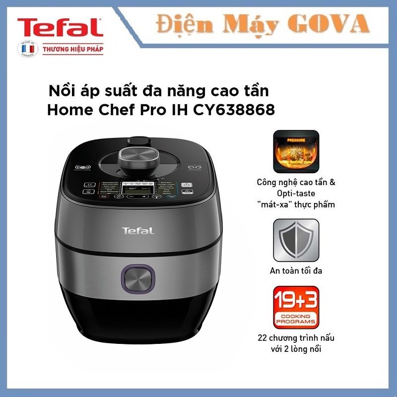 Nồi Áp Suất Điện Đa Năng Cao Tần Tefal CY638868 - 5L - BH 2 Năm