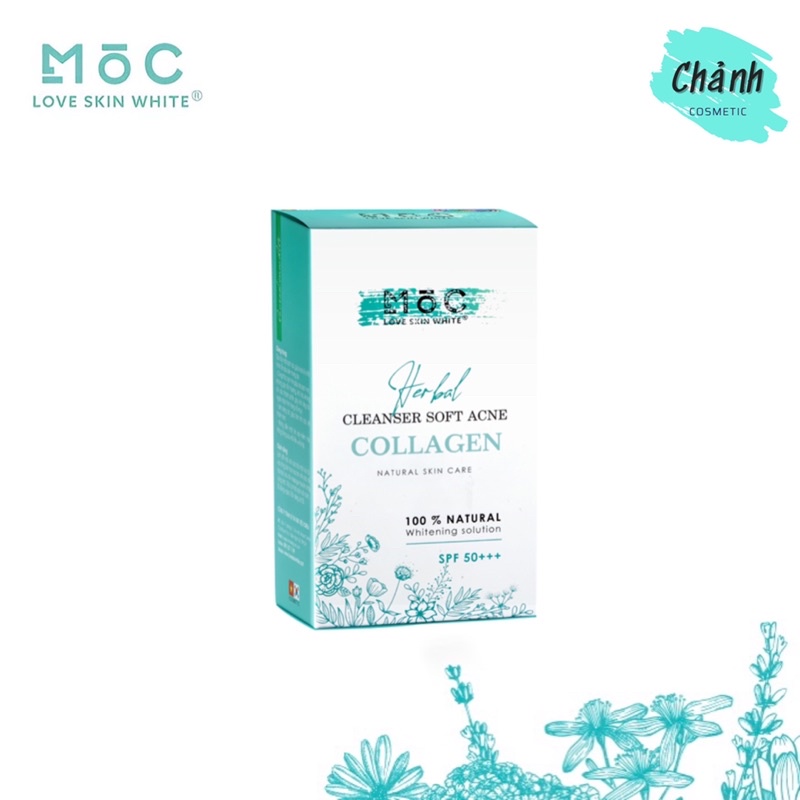 Sữa Rửa Mặt MOC Love Skin White 80ml - Herbal Cleanser Soft Acne [ Sạch Nhờn - Ngừa Mụn - Giảm Thâm Nám ]