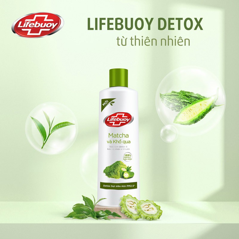 Sữa Tắm Lifebuoy Detox Matcha &amp; Khổ Qua 850g