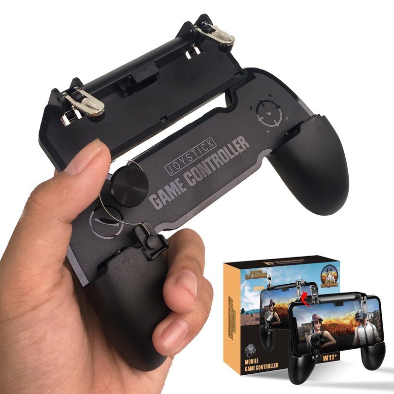 Tay Cầm Game W11 Có Nút Bắn + Joystick Điện Thoại Chơi Pubg, Ros, Free Fire Controller - Tay cầm chơi game DL TECH