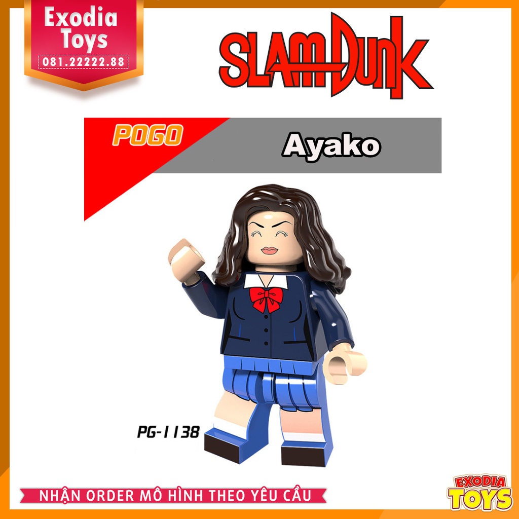 Xếp hình Minifigure nhân vật  Slam Dunk Cao Thủ Bóng Rổ đội Shohoku - Đồ chơi lắp ghép sáng tạo - POGO 8092