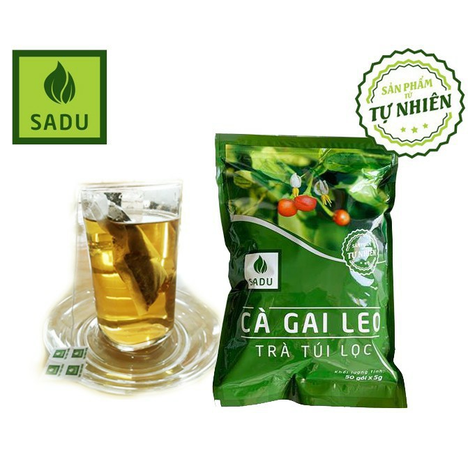 1 bịch Trà túi lọc Cà Gai Leo Sadu 250g Hỗ trợ bảo vệ lá G an cho cả gia đình bạn