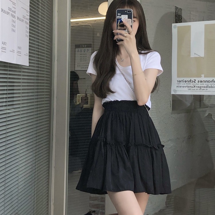 Chân váy xòe ngắn KA Closet KÈM QUẦN TRONG, hàng 2 lớp cạp chạy kansai đẹp | BigBuy360 - bigbuy360.vn