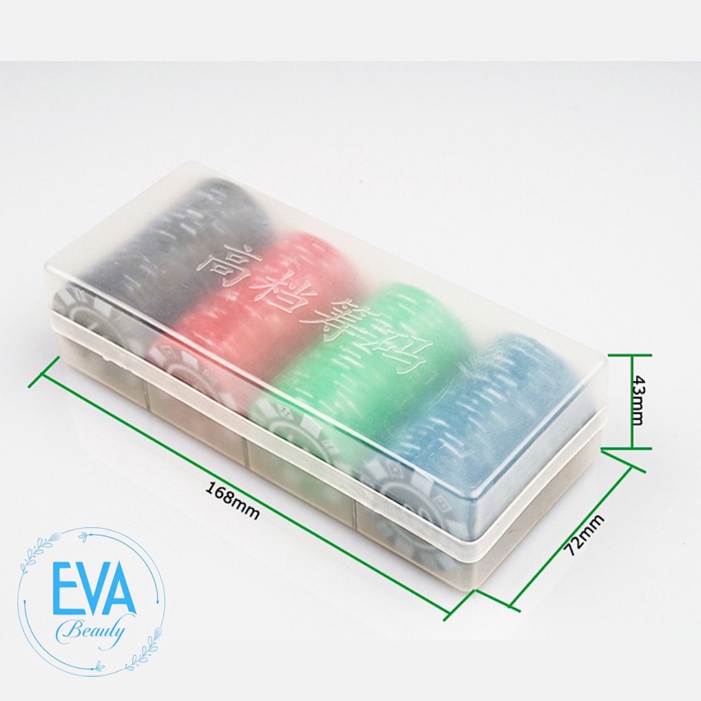 Bộ Đồ Chơi 80 Đồng Xu Nhựa Chip Poker Số Viền Hoa Văn Nhiều Màu Cao Cấp M571