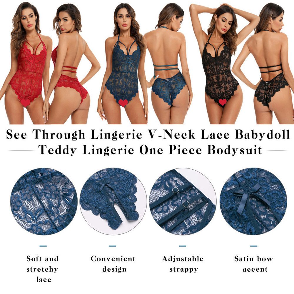 Bộ đồ lót áo liền quần bằng ren trong suốt quyến rũ cho nữ
 | BigBuy360 - bigbuy360.vn