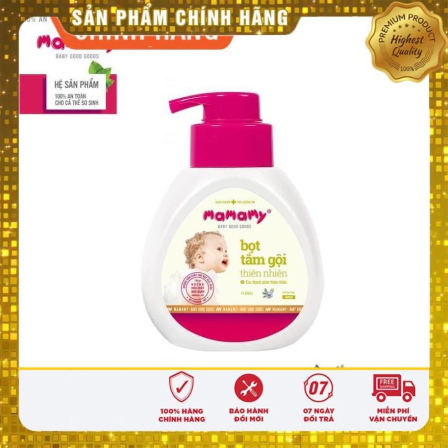 Freeship Hàng chính hãng Bọt tắm gội Mamamy 400ml ( sữa tắm gội 2 trong 1 Hương Thiên Nhiên )