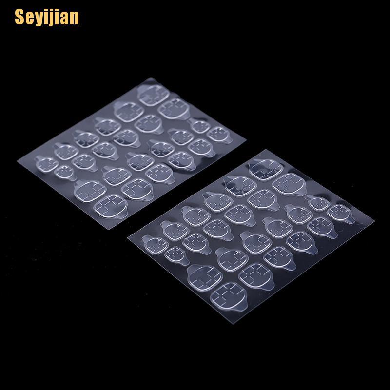 Set 5 Tờ / 24 Miếng Dán Móng Tay Giả Tự Dính Hai Mặt Tiện Dụng