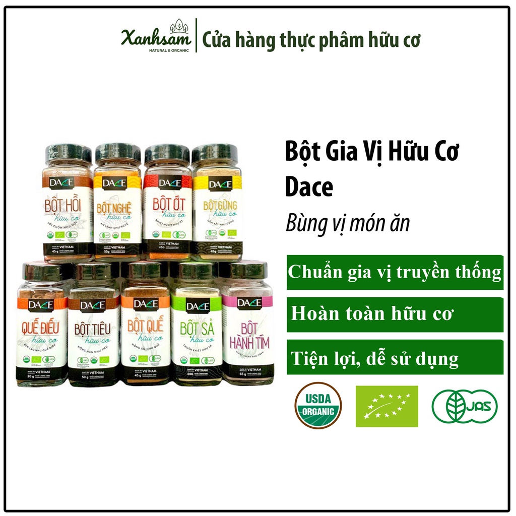 Bột Gia Vị DACE - BÙNG VỊ MÓN ĂN VỚI DACE - XanhSam Organic