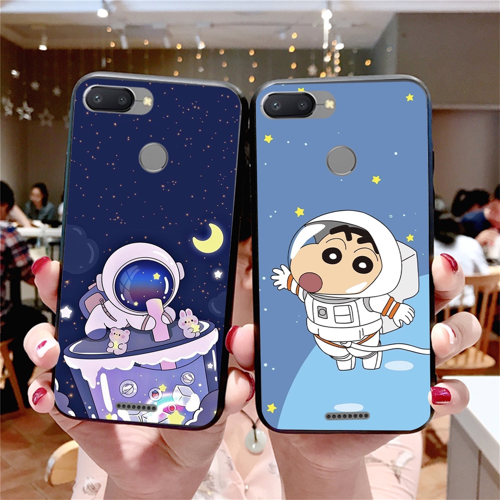 Ốp lưng Xiaomi Redmi 6 - Redmi 6a mẫu phi hành gia vũ trụ cute đáng yêu cho bạn chọn